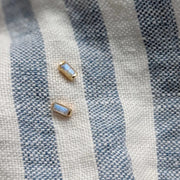 Little Gold Labradorite Vesper Stud Earrings